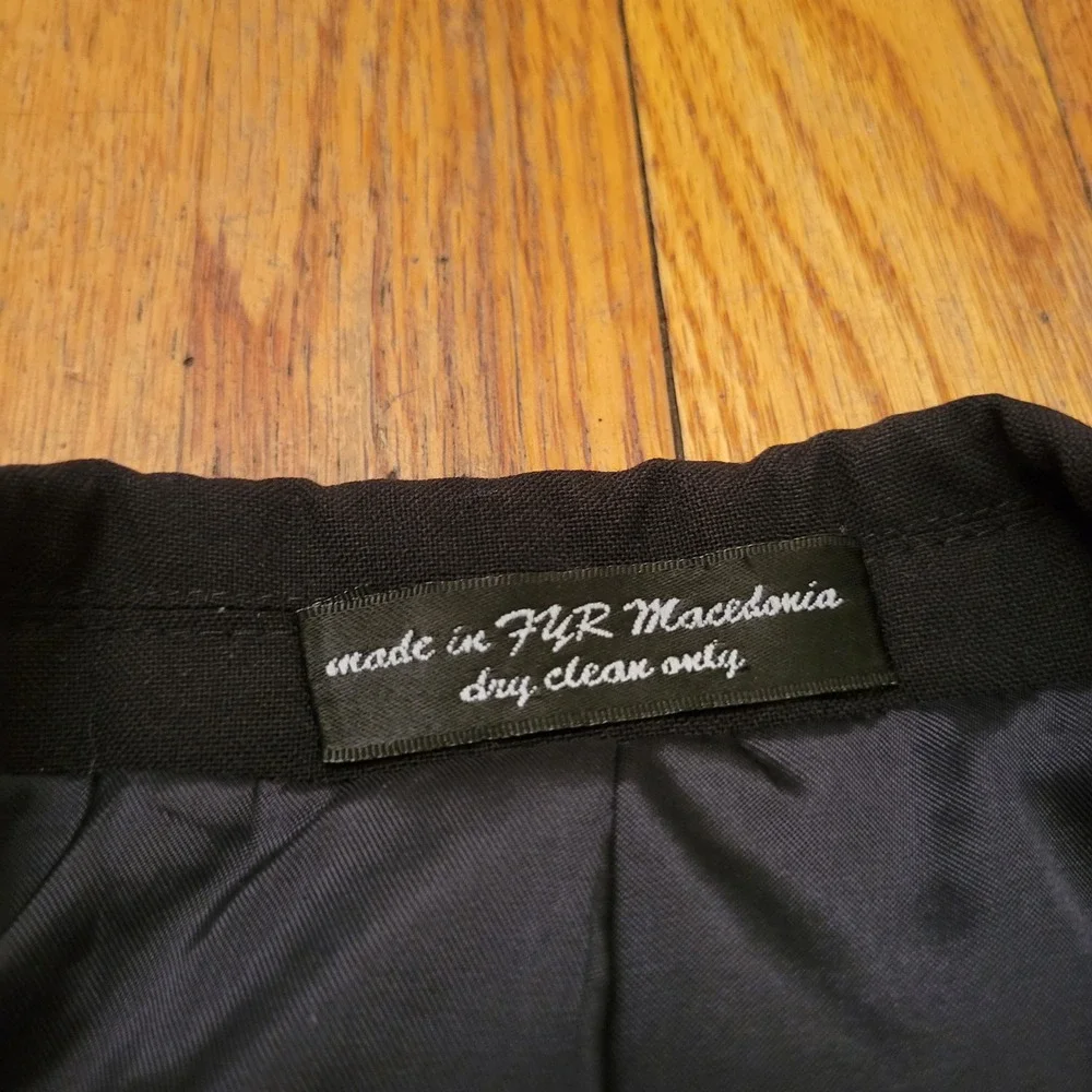 Formal 1 Vintage 42R Tuxedo Black Wool Peak Lapel Single Button Prom Formal Gala